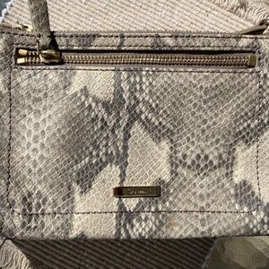 Cole Haan Gray Reptile Crossbody with matching heels